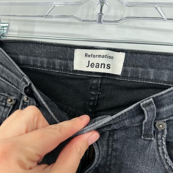 Reformation Jeans High & Skinny Crop Jeans in Avalon - Picture 4 of 7